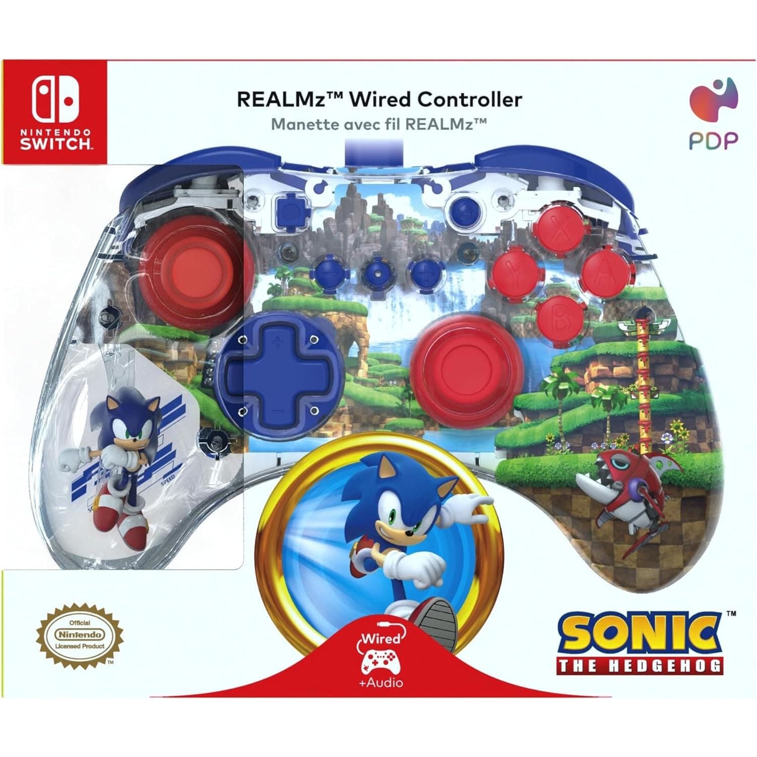 Buy Nintendo,PDP Official Switch REALMz Wired Controller - Sonic Green - Gadcet UK | UK | London | Scotland | Wales| Ireland | Near Me | Cheap | Pay In 3 | Video Game Console Accessories